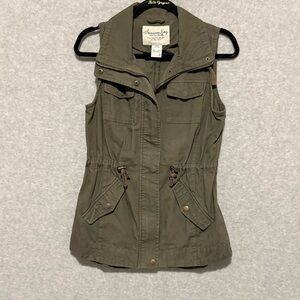 American Rag Khaki Sleeveless Vest
